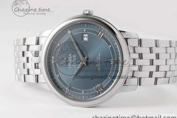 0429 De Ville SS DIWF 1:1 Best Edition Light Blue Dial SS Markers on SS Bracelet MIYOTA TopPick 7850